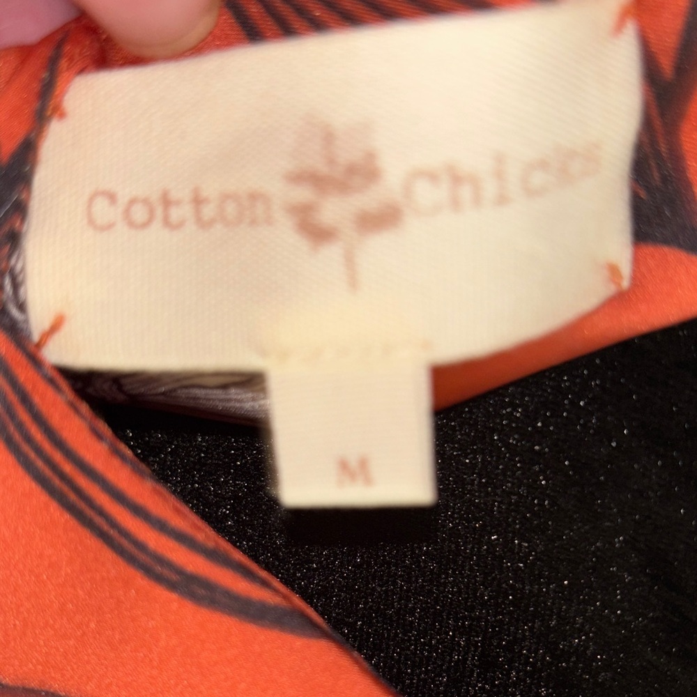 Cotton Chicks Ruffle Sleeve Dress in Rust Floral SZ MED - Picture 8 of 12